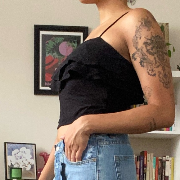 Tobi Pop-over Ruffle Tank - Picture 3 of 5